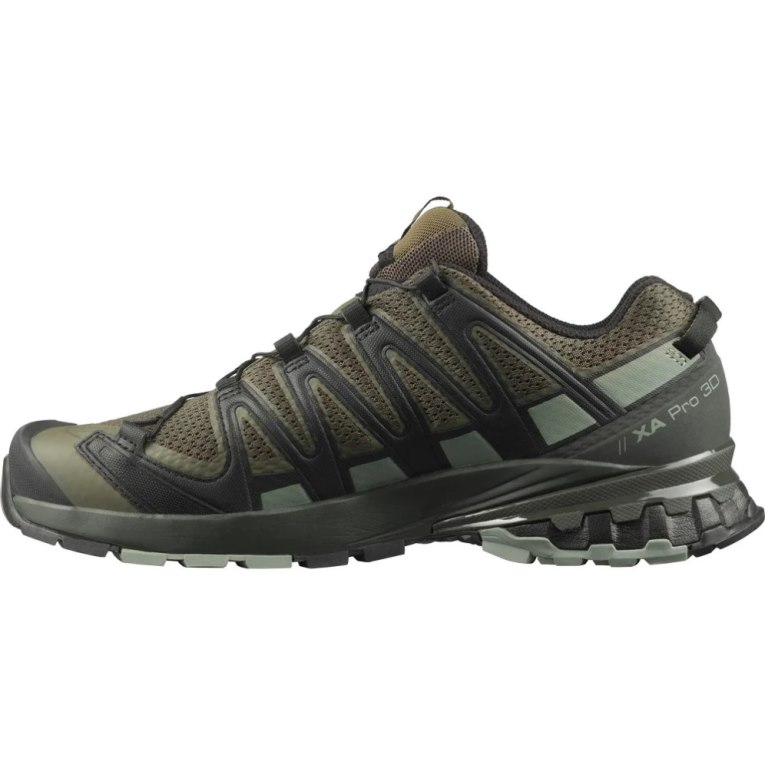 Sapatilhas Trail Running Salomon Xa Pro 3d V8 Wide Masculino Verde Oliva | PT C67905